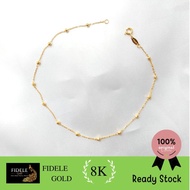 Gelang kaki emas asli jedar layer gelang emas asli ubs 375