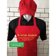 One Set of Chef's Hat Apron Chef's Hat Apron Chef's Apron Free Logo Embroidery