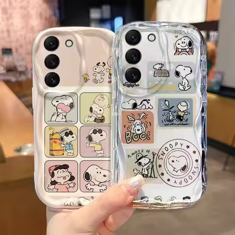 Cute Snoopy Phone Case for Samsung Galaxy A16 A55 A06 A54 A34 A35 A15 A14 A05 A05S A53 A52 A23 A24 A