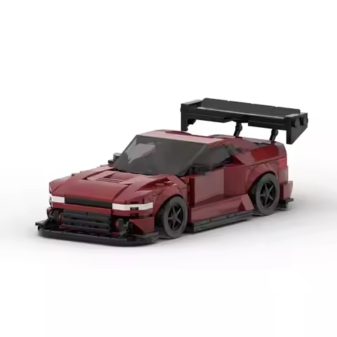 MOC Cars Techniced 1996 Nissaned 240SX Silvia Building Blocks Speed Vehicle Model Brick Toys For Kid