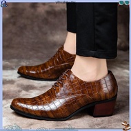 Add height 7CM men's casual leathe r straps fashion dress shoes, size 38-44