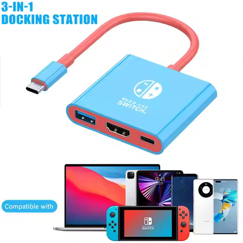 Dock Switch Docking Station for Nintendo, Portable Switch2 TV Adapter Support 4K/60HZ TV Mode For Sw