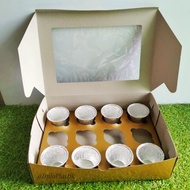 @10pcs 12 Hole Cupcake Box 12 Hole Cupcake Muffin Cake Packaging Box 12 Holes
