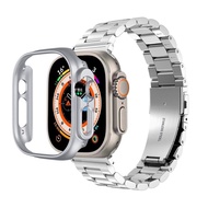 สายเหล็กสแตนเลส + สายเคสสำหรับ Apple Watch พิเศษ49มม. สายสายรัดข้อมือโลหะ I Watch 8เส้น45มม. 42 44มม. 38 41มม. กันชน