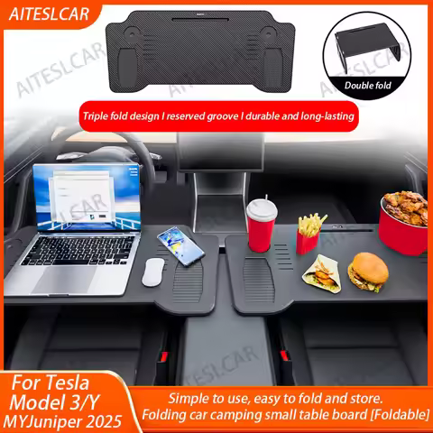 Table Desk For Model Y Juniper 2025 Car Steering Wheel Laptop Tray Food Desk Portable Office Table f