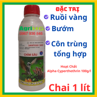 Santoso 100SC Hiệu Chim Sâu Chai 1 lít Thuốc đặc trừ ruồi vàng bướm côn trùng gây hại cây trồng