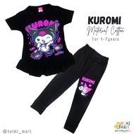 (1Y-8Y) Baju Budak Perempuan Murah Baju Kuromi Kids pajamas Girl Baju Tidur Budak Perempuan Baju Kur