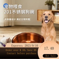 🎈NEW🎈 Pet Bowl Oblique Stainless Steel Dog Food Bowl Cat Neck Protection Dog Food Bowl Food Basin Dog Rice Basin Dog Bow