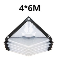 Thickened Plastic PE Film Transparent Rainproof Cloth Tarpaulin Garden Balcony Waterproof Tarp Cover