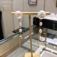 ✘NOJESS new Japanese temperament and elegant 10K crystal pearl ear wire earrings / earrings Japan pu