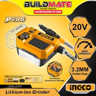 BUILDMATE Ingco 20V Lithium-Ion Cordless Die Grinder with 40pcs Accessories Compact Grinding Engrave