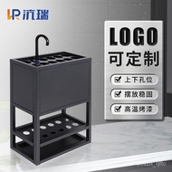 ST/💥Qirui Commercial Wrought Iron Paint12Hole Umbrella Stand Draining Plate Hollow Natural Drying Anti-Rust Umbrella Sta