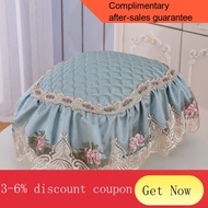 YQ43 Pastoral Oval Rice Cooker Cover Multi-Functional Cover Towel Fabric Craft Lace Rice Cooker Cover Towel Rice Cooker