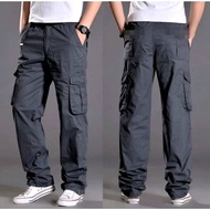 [premium quality]  seluar (DK) 100% cotton straight cut six pocket workwear pakai belt kerja pant