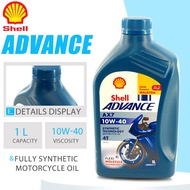 Shell Advance AX7 10W40 4T Synthetic Minyak Motor Honda Vario 150 Beat Skuter 1L Tahan Panas Origina