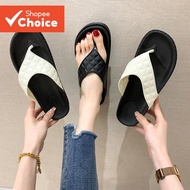 Women Casual Plain Increase Height Flip Flops Wear Outside Stylish And Minimalist Flat Sandals LFA76