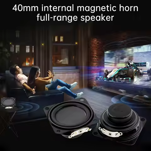 2pcs/lot 40mm Internal Magnetic Speaker Full Frequency Speaker 16 Core 4 Euro 5W Square Bluetooth Sp