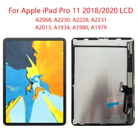 11'' For iPad Pro 11 2018 2020 A1980 A1934 A1979 A2068 A2228 A2230 A2231 LCD With Touch Screen Assem