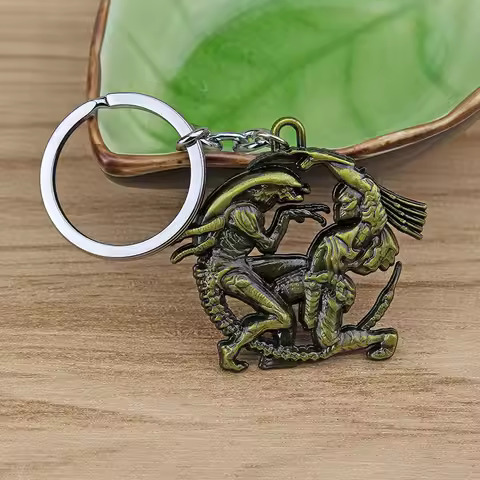 ancient keychain Alien V Predator Covenant Keychains Alien Xenomorph Queen Prometheus Keyring Key Ch