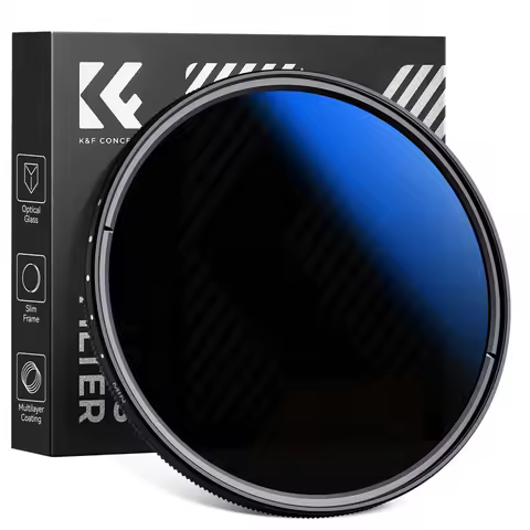 K&F Concept 37-82mm Variable ND2-ND400 ND Filter Blue Coated Neutral Density Fader Filter for 49mm 6
