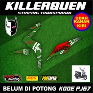 MIO S TRANSPARENT STRIPING STICKER (PJ67)