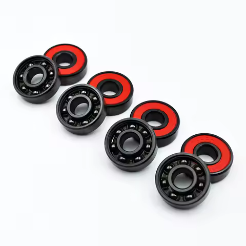608 2RS Hybrid Black Ceramic Ball Bearing 8*22*7mm ABEC-11 High Speed Roller Skate Skateboard Wheel 