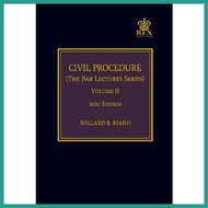 ☁ ▦ Civil Procedure Volume II by Willard Riano (2022 Edition) Cloth Bound