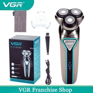 VGR มีดโกนเครื่องโกนหนวดไฟฟ้า VGR เครื่องเล็มหนวดกันน้ำ USB ชาร์จได้เครื่องโกนหนวดกุญแจคล้องกระเป๋าล
