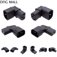 DFIG Male To Female IEC 320 Conversion Socket 90 Angled 10A 3Pin Down UP C14 Male To C13 Female AC P