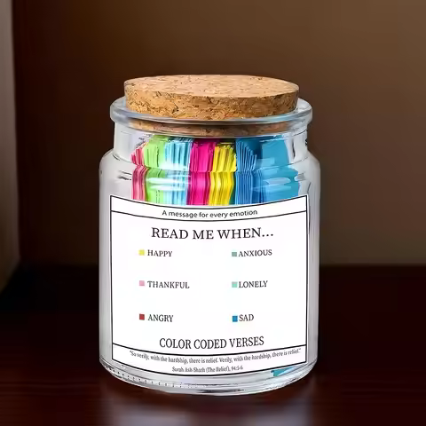 Bible Verses in Glass Jar Bible Verse Jar French English Christian Scripture Prayer Hope Jar For Spi