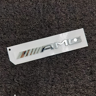 Mercedes Benz AMG Logo AMG Emblem C200 C250 C300 C350 Silver Gloss Black Logo