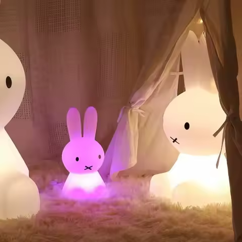 New Miffy Creative Little Rabbit Bear Night Light Children's Bedroom Bedhead Desk Lamp Boy and Girl