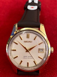 SEIKO KING SEIKO DIASHOCK 25 Jewels ระบบไขลาน ฝาหลังเหรียญทอง ตัวเรือนทองชุบ นาฬิกาผู้ชาย มือสองของแ