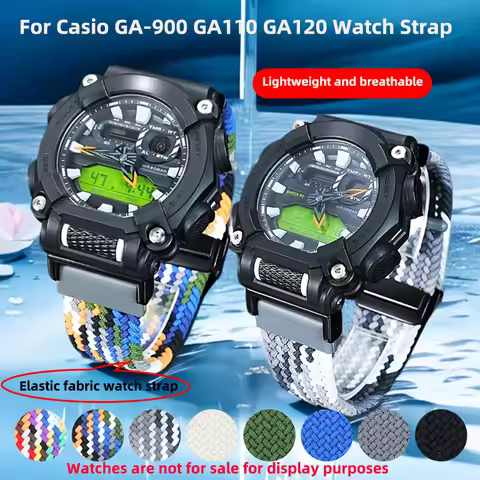 For G-Shock Casio GA-900 GA110 GA120 GA100/150 Watch Strap Replacement Breathable Elastic Fabric Mag