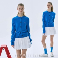 MARDI_CASHMERE BLENDED CARDIGAN ROUND NECK ESSENTIAL_BLUE Cashmere Sweater Knitted Cardigan