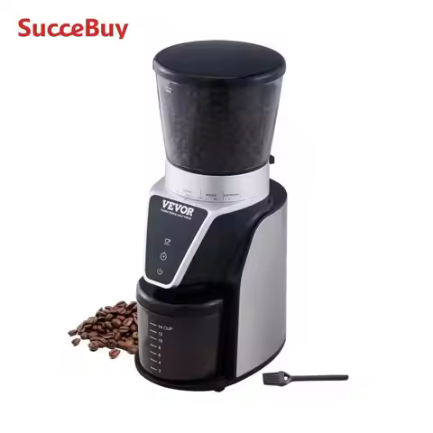 VEVOR 40MM Conical Burr Grind Setting Coffe Bean Electric Grinder Mocha Espresso Adjustment Coffee M