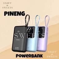 Pineng Power Bank PN892PD 20000mAh PD 22.5W Fast Charging Power Bank with Dual-Cable, Black