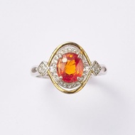燦爛驕陽| 芬達石 橙石榴石 珠寶級 寶石戒指 925純銀
