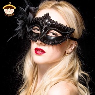 〔8C05〕 Dance Party Diamond Venetian Mask Feather Flower Wedding Carnival Performance Costume Sexy La