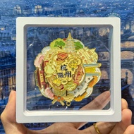 Hangzhou Rotatable Three-Layer Turntable Refrigerator Sticker City Magnet Magnet Magnetic Creative D