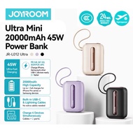 JOYROOM JR-L012  CCC QR CODE 45W 20000mAh Mini Power BankFast Charging Powerbank Built-in Cables 3C 