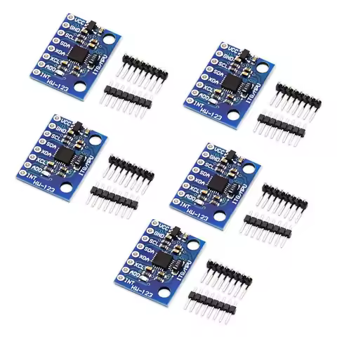 5Pcs GY-521 MPU-6050 MPU6050 Accelerometer Gyroscope Module，3 Axis Accelerometer and 6 DOF 6 Axis 16