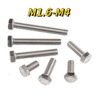 [XNY] 304 Stainless Steel External Hexagon Screw Bolt Extension Screw Screw M1.6/M2/M2.5/M3