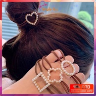 EC DO-C215 Pearl Patterned Hair Tie Korean Hair Tie/ Children's Hair Tie/ Rubber Ponytail Holder/