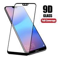 Full Cover Tempered Glass For Huawei Y3 Y5 Y6 Y7 Y9 Pro Prime 2018 2019 P8 Lite 2017 Screen Protector Black Film