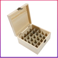 Wooden Storage Box 12/25 Grids Carry Organizer Essential Oil Bottles Container Storage Box Case