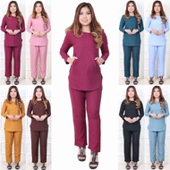 BAJU RAYA MUSLIMAH BLOUSE SUIT BERPOKET / SET SUIT PLAIN POKET (BAJU&SELUAR) BAJU VIRAL 2021 Corak M