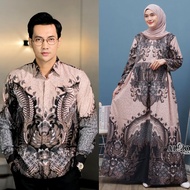 Terlaris batik couple modern -batik batik pasangan suami istri batik kemeja dan gamis jumbo modern t