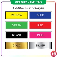 Name Tag Colour Pengawas / Tanda Nama Pelajar Pengawas Pekerja