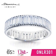 Memorine Jewelry 925 Sterling Silver Ring With Swiss Diamonds (CZ): ONLR301